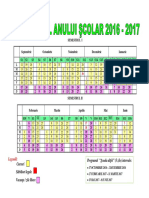 Calendar An Scolar 2016-2017