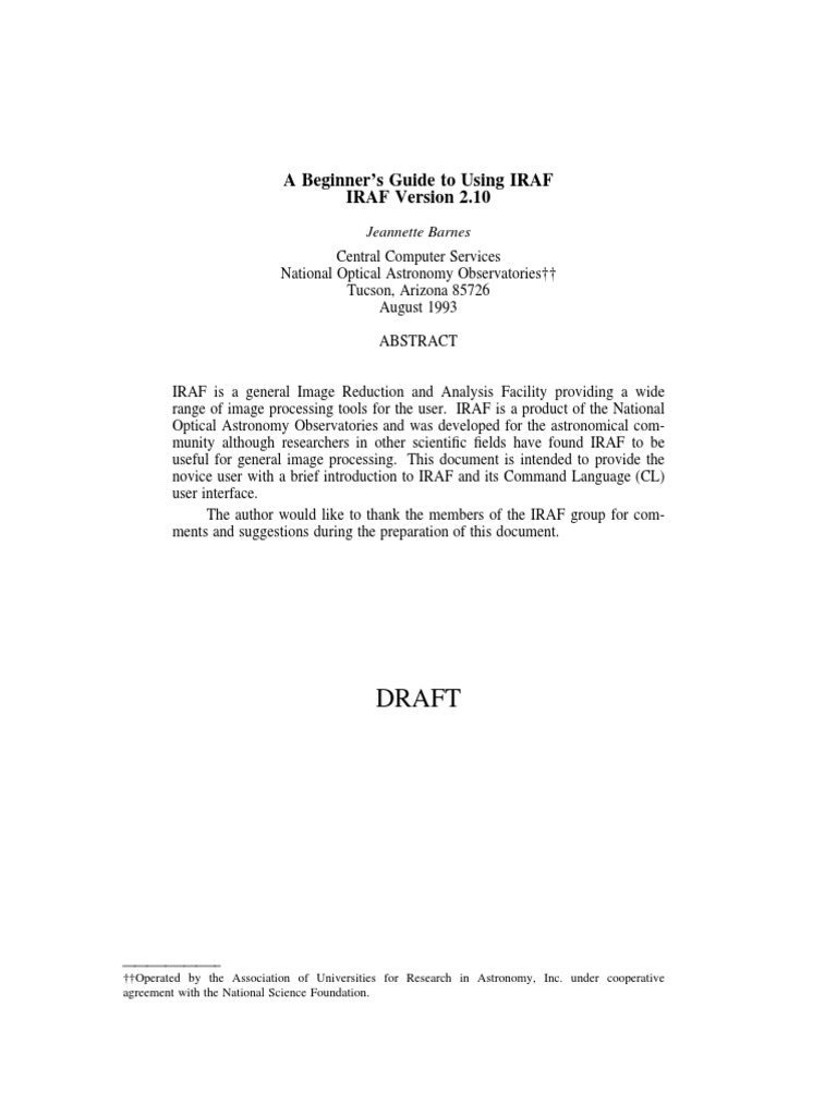 IRAF Guide | PDF | Command Line Interface | Parameter (Computer ...