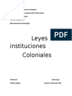 Leyes e Instituciones Coloniales