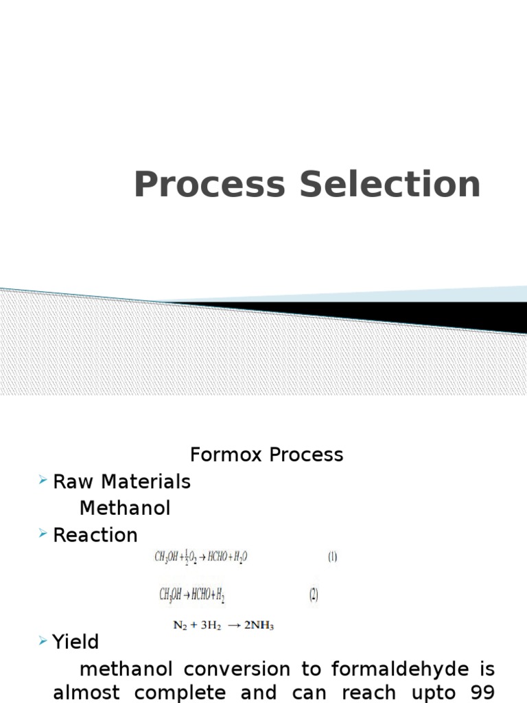 Formox Process for Formaldehyde Production | PDF