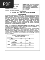 Fiche Budget Des Collectivites Locales