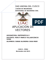 Aplicacion de Vectores