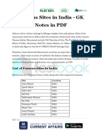 Famous Sites in India - GK Notes in PDF