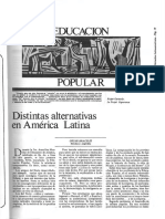 EDUCACIÓN POPULAR Distintas Alternativas en América Latina