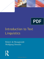 Intro To Text Linguistics (Sample)
