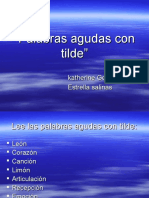 Palabras Agudas Con Tilde