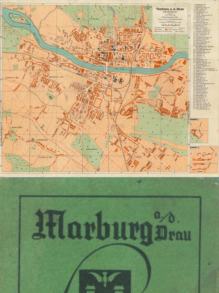Marburg A. D. Drau Stadtplan Und Strassenverzeichnis (1941) PDF