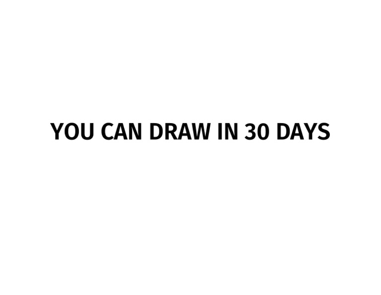 You Can Draw in 30 Days