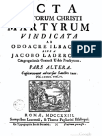 Acta Sanctorum Christi Martyrum Vindicata Ab O. Ilbachio Et J. Laderchio, Pars Altera, Romae 1723