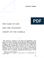 The Name of God and The Linguistic Theory of The Kabbala