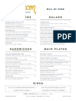 Sugarbacon menu