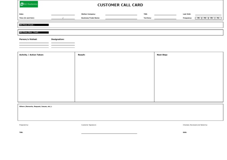 CALL Card | PDF
