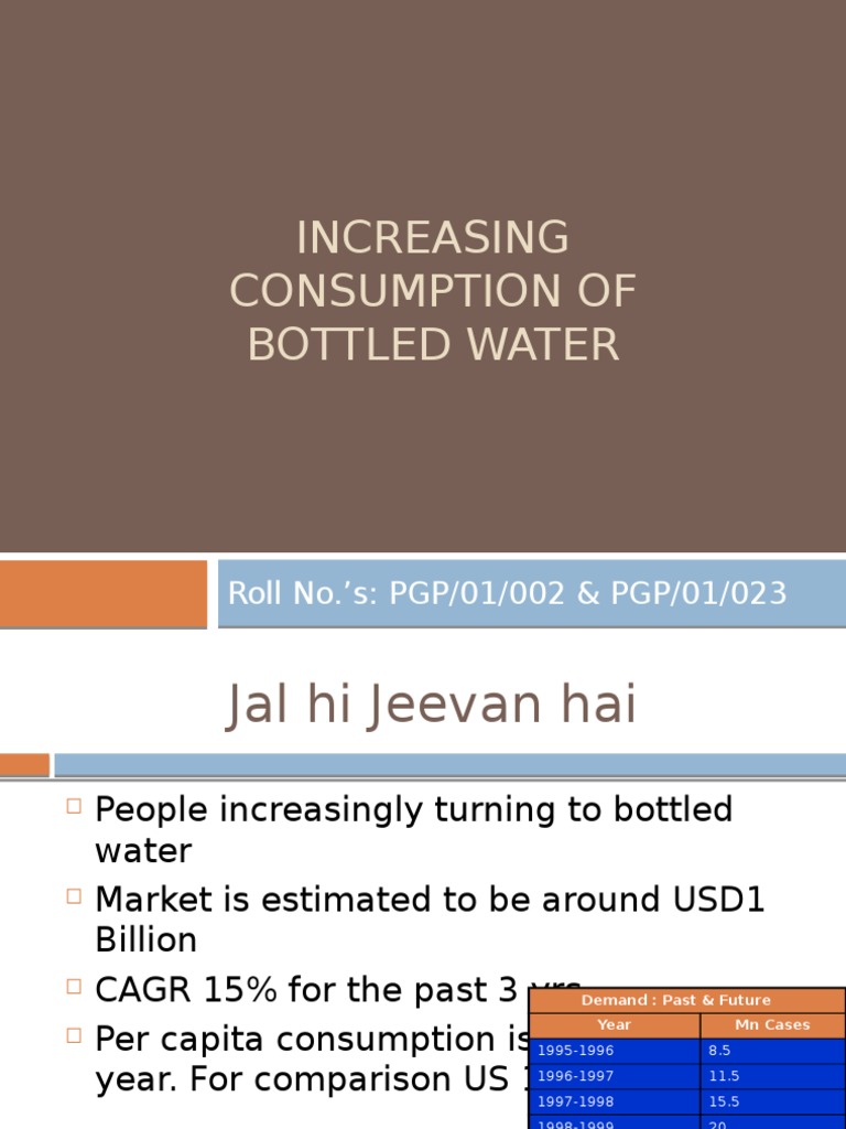 Bottled Water In India Pdf