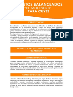 Alimentos pelletizados para cuyes UNALM