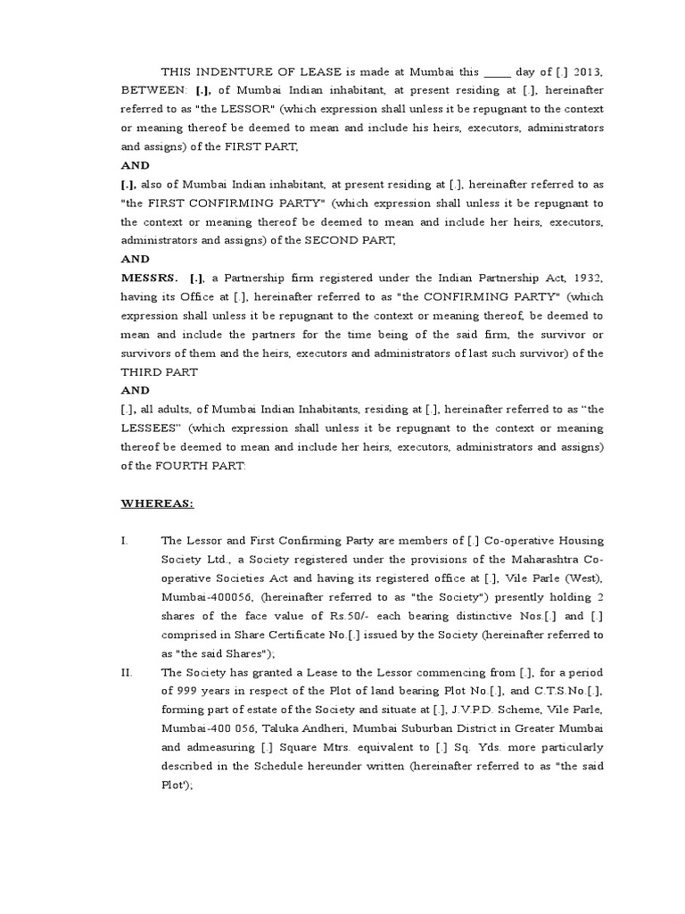 draft-lease-deed-breach-of-contract-lease