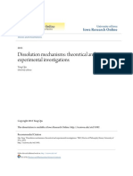 Dissolution Mechanisms- Theoretical and Experimental Investigatio