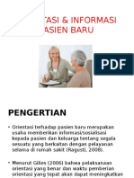 Orientasi & Informasi Pasien Baru