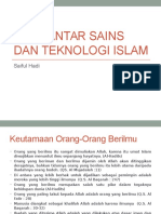 Pengantar Sains Dan Teknologi Islam