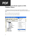 How To Convert Oracle Reports To XML Publisher Report