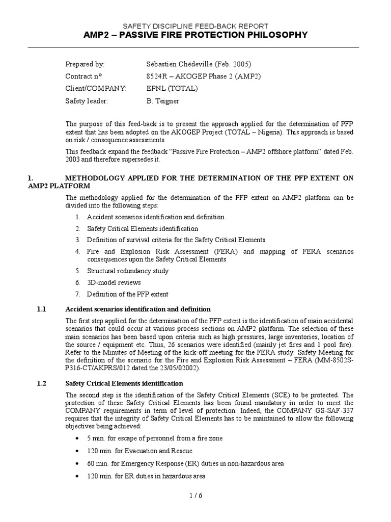 AMP2 Passive Fire Protection Report | PDF | Fire Protection | Safety