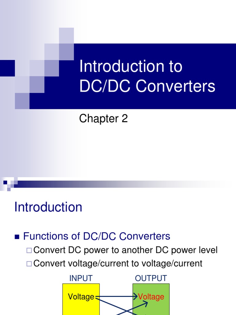 Overview of DC/DC Converter Types | PDF | Physical Quantities | Power ...