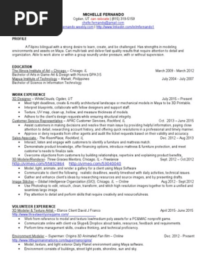 michelle fernando gad resume