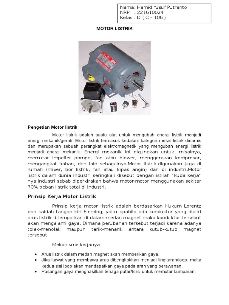 Motor Listrik | PDF