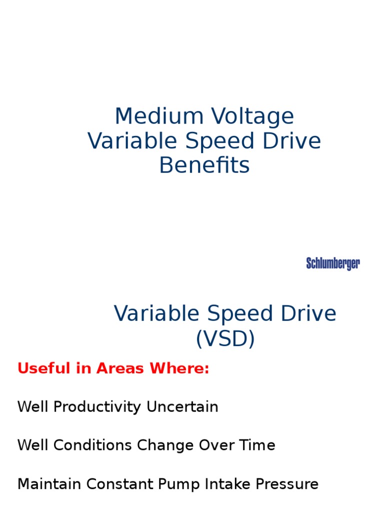 Medium Voltage Variable Speed Drive Benefits | PDF