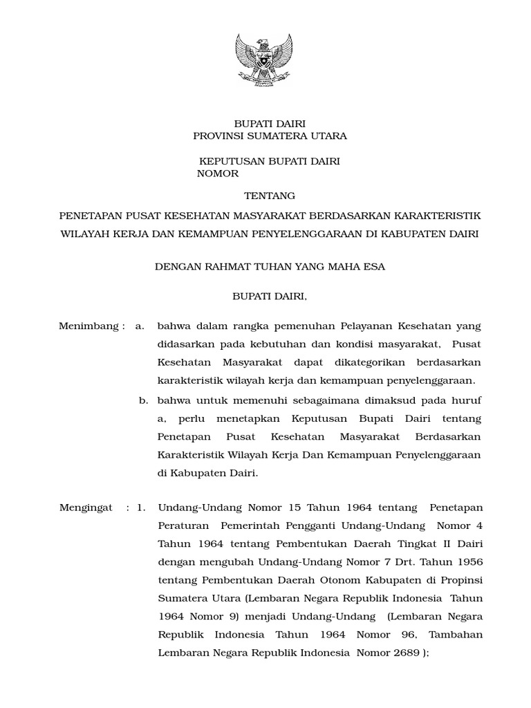 Contoh Sk Bupati Guru Paud