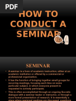 How To Conduct A Seminar