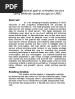 Data Confidential Against Untrusted Servers Using Attribute-Based Encryption