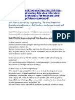 144 TOP ELECTRICAL Engineering LAB VIVA Interview Questions and Answers