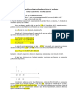Errores en el Manual de análisis estadístico de Datos de JM Carrión