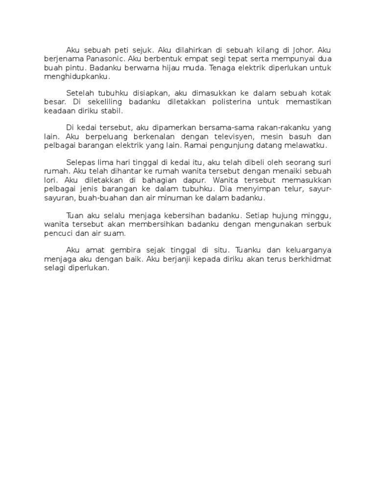 Aku Sebuah Peti Sejuk Pdf