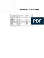 Test Report of Nephthenic OIL: Analysis Test Method Result