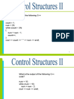 ControlStructures 2 (Exercise)