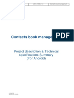 Contacts Book Management: Project Description & Technical Specifications Summary (For Android)