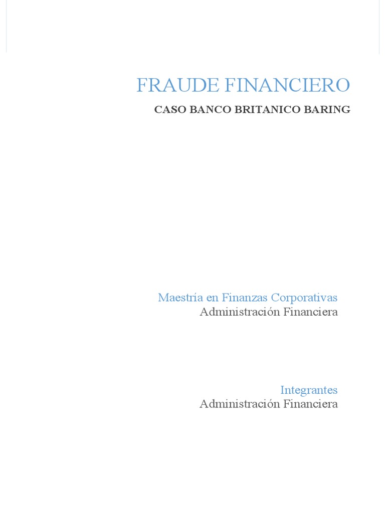 Caso Baring PDF Bancos Especulación
