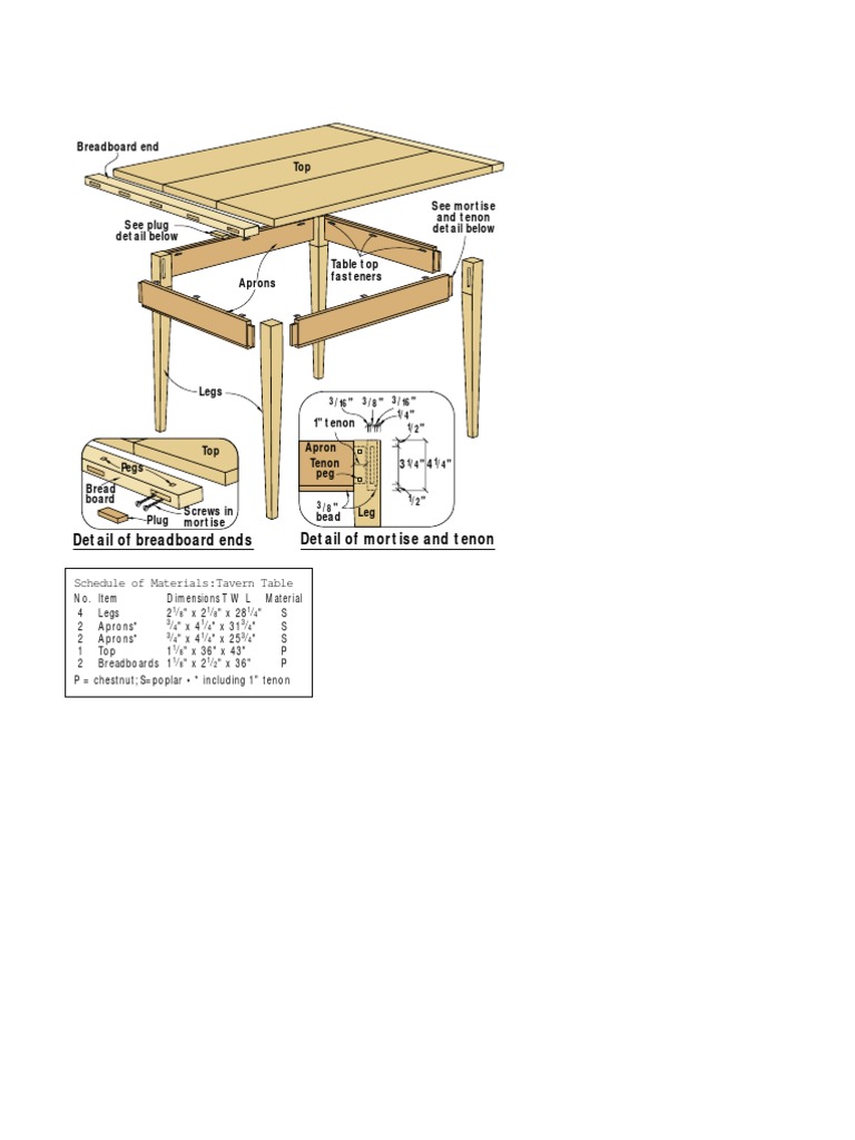 Woodworking Plans - Tavern Table | Download Free PDF | Building ...