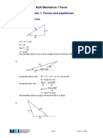 Forces & Equilibrium - Solutions PDF