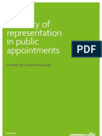 Diversity of Rrepresentation in Public Appointments