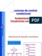 Estructuras de decisión y anidamiento en C