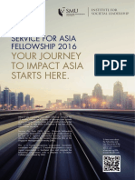 Your Journey To Impact Asia Starts Here.: Service For Asia Fellowship 2016