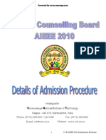 Details of Admission Procedure