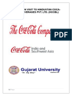 Report On Visit To Hindustan Coca-Cola Beverages Pvt. Ltd. (HCCBL)
