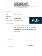 Formulir Pendaftaran Asisten FDM
