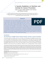 2012 ACS - American Cancer Society Guidelines on Nutrition and Physical Activity for Cancer Prevention