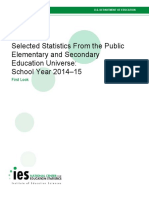 Selected Statistics From the Public Elementary and Secondary Education Universe