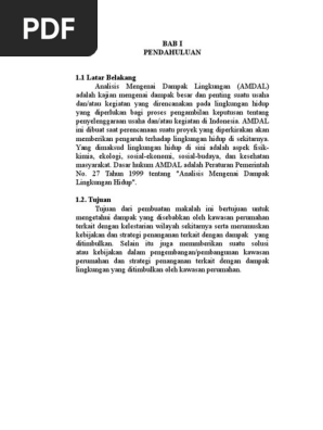 Amdal Perumahan Pdf