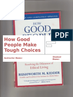 Book Review (How Good People Make Tough Choices)